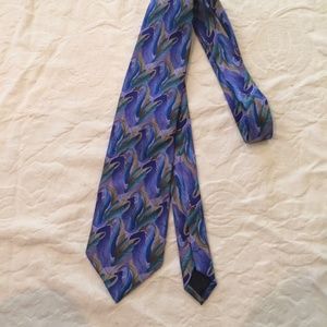 J. Garcia Blue  Abstract Silk Men Tie